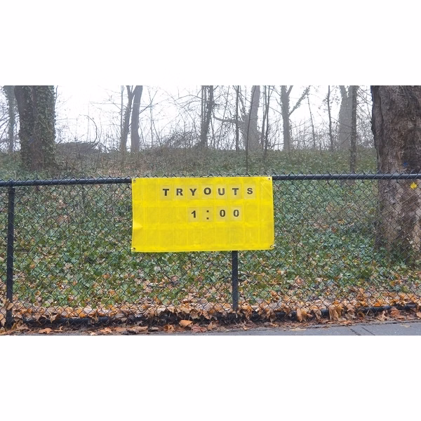 Yellow Vinyl Changeable Letter Banner - 2' x 6'