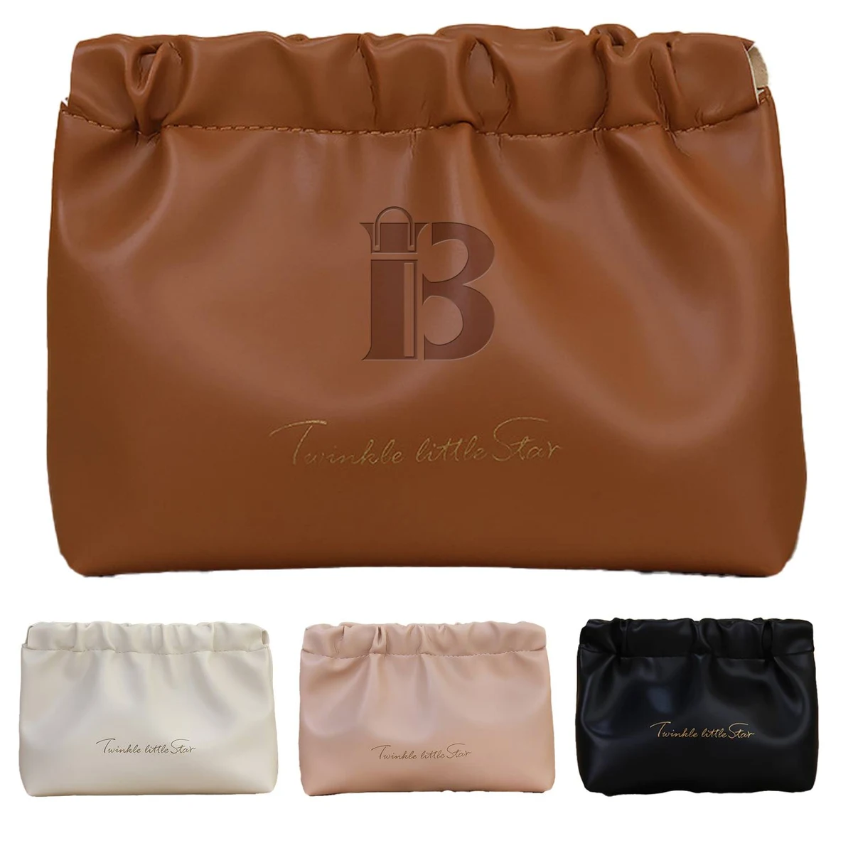 PU Storage Makeup Pouch W/ Snap Closure 1