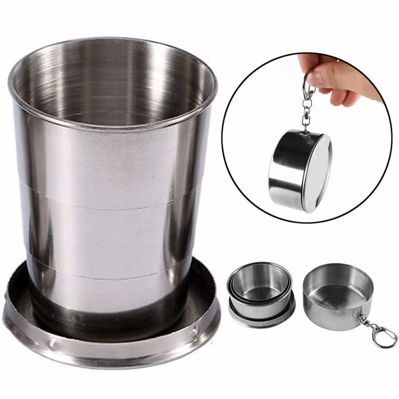 150ml Stainless Steel Portable Outdoor Travel Collapsible Cup