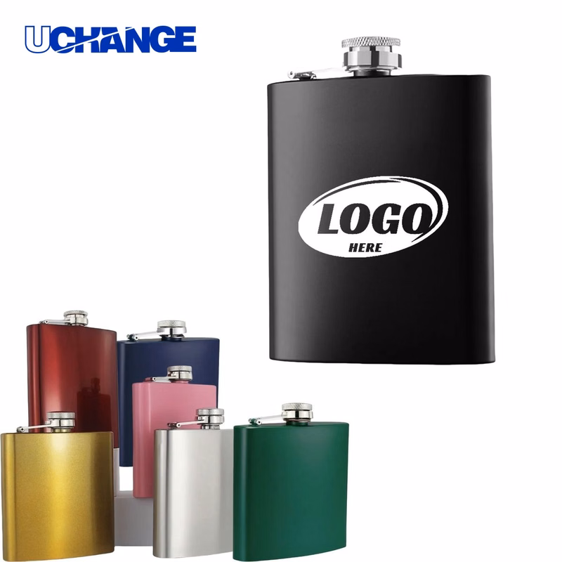 Laser Engraved Stainless Steel Hip Flask Container (6Oz)