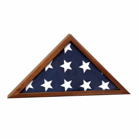 25 1/2" x 12 3/4" Walnut Genuine Flag Display Case
