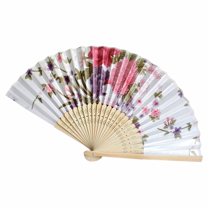 Vintage Wooden and Paper Asian Hand Fan