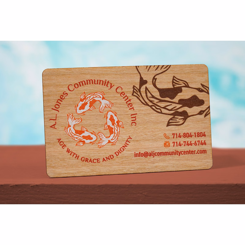 Cherry Wood Business Cards