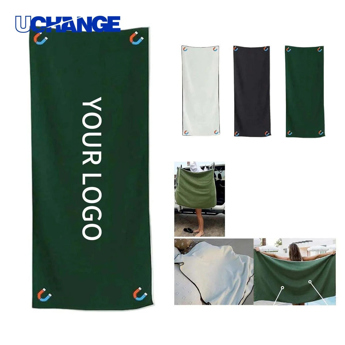 Outdoor Bath Towel with Magnetic Design for Travel 1