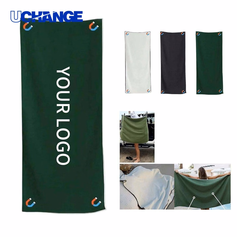 Outdoor Bath Towel with Magnetic Design for Travel