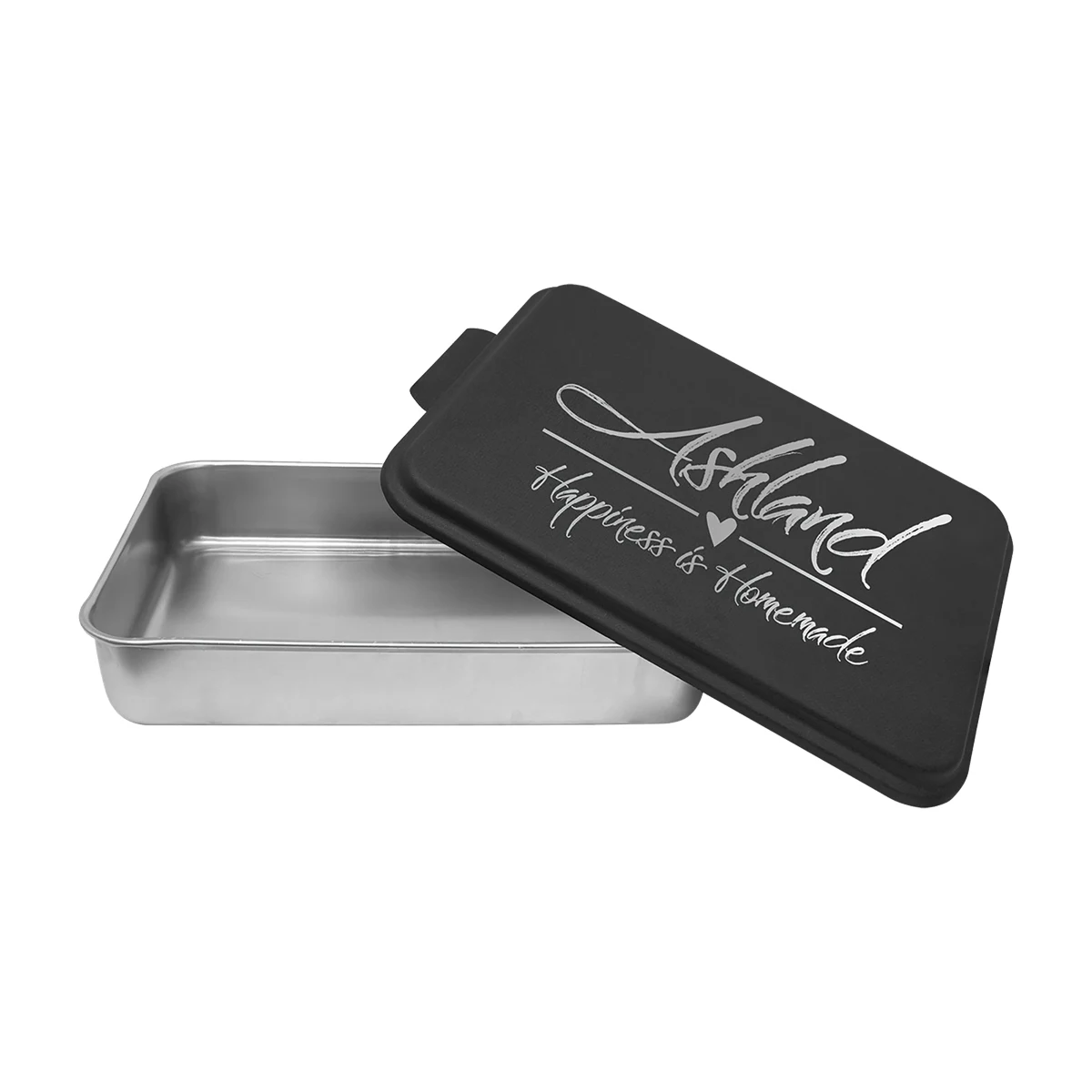 9" x 13" Aluminum Cake Pan with Black Lid 1