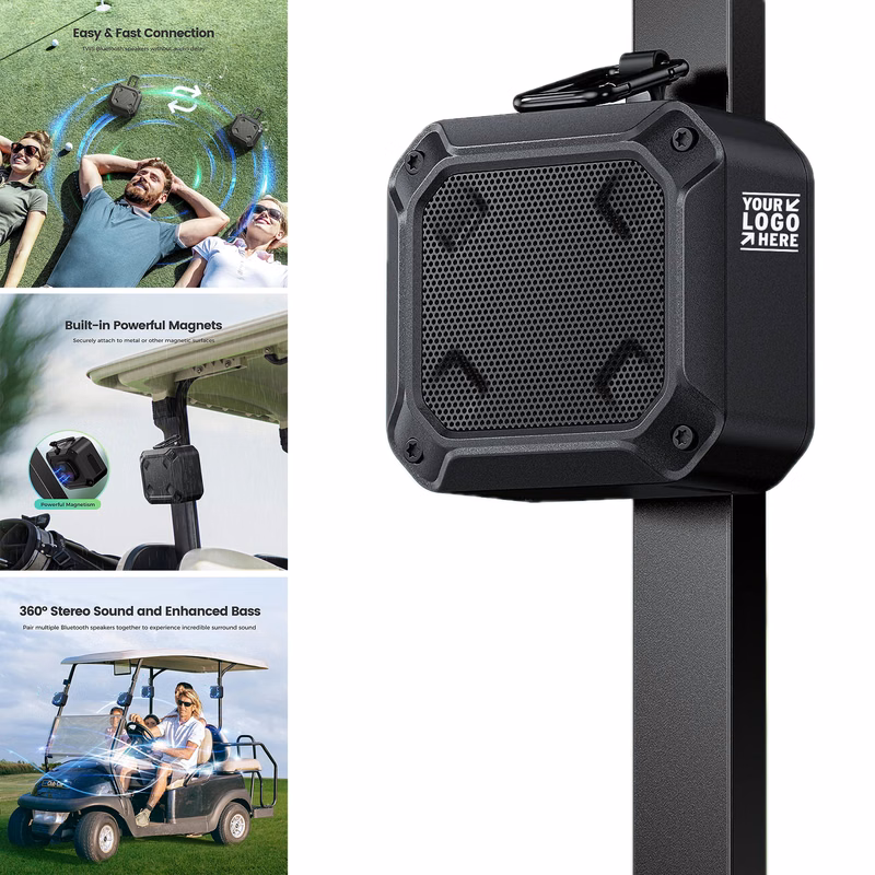 Golf Cart 24H Playtime 2 Packs Portable Stereo Sound Magnetic Outdoor Waterproof Wireless Speaker