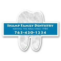 USA Made Premium UV Window Micro-Suction Cling Decal (2.25"x3") Tooth Shape 1