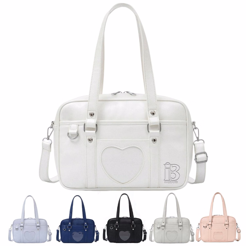 Cute square PU Leather Handbag Tote Bag