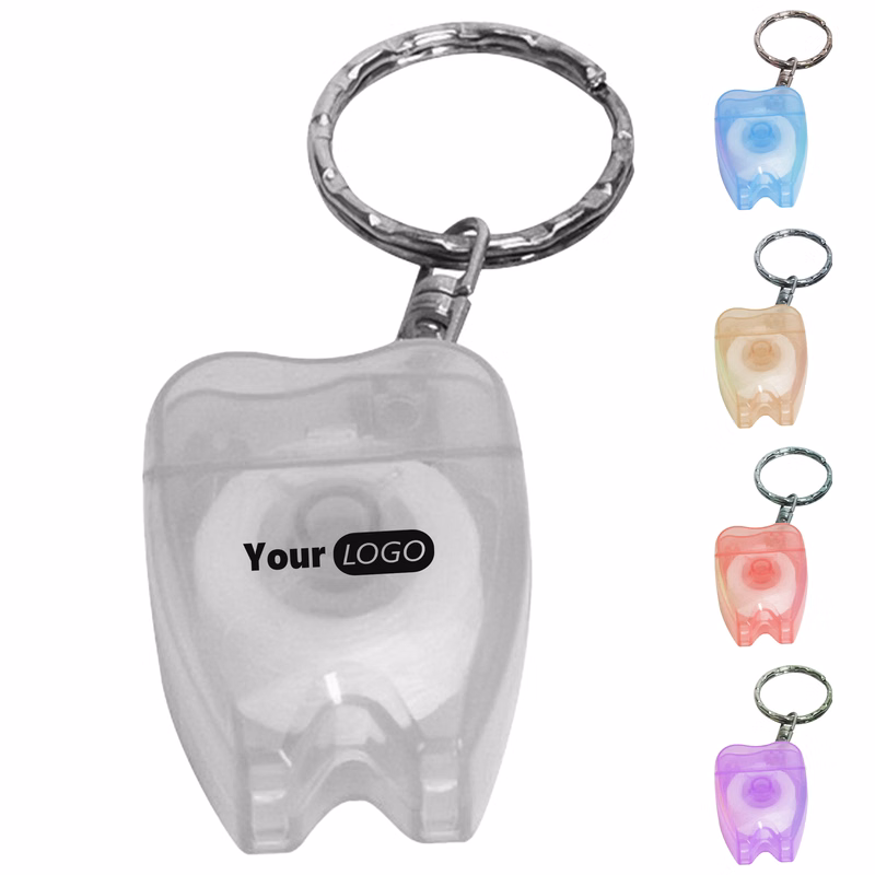 Nylon Custom Tooth Floss Keychain