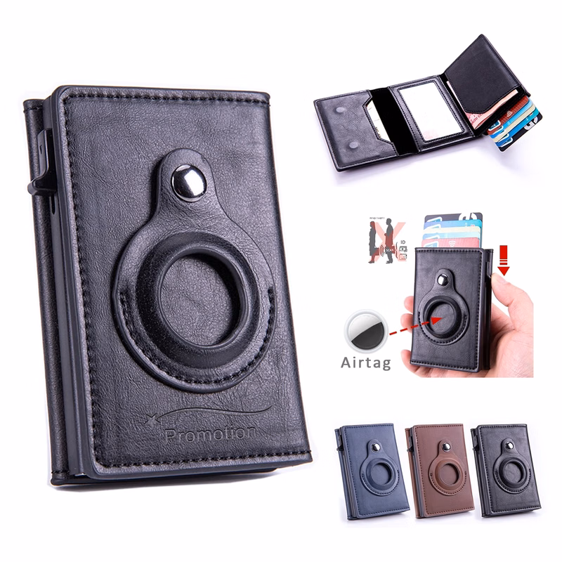 Pu Airtag Wallet