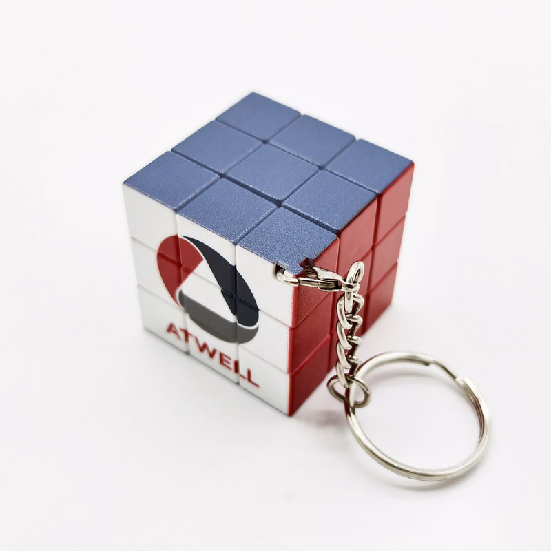 1.4" Puzzle Cube with Keychain