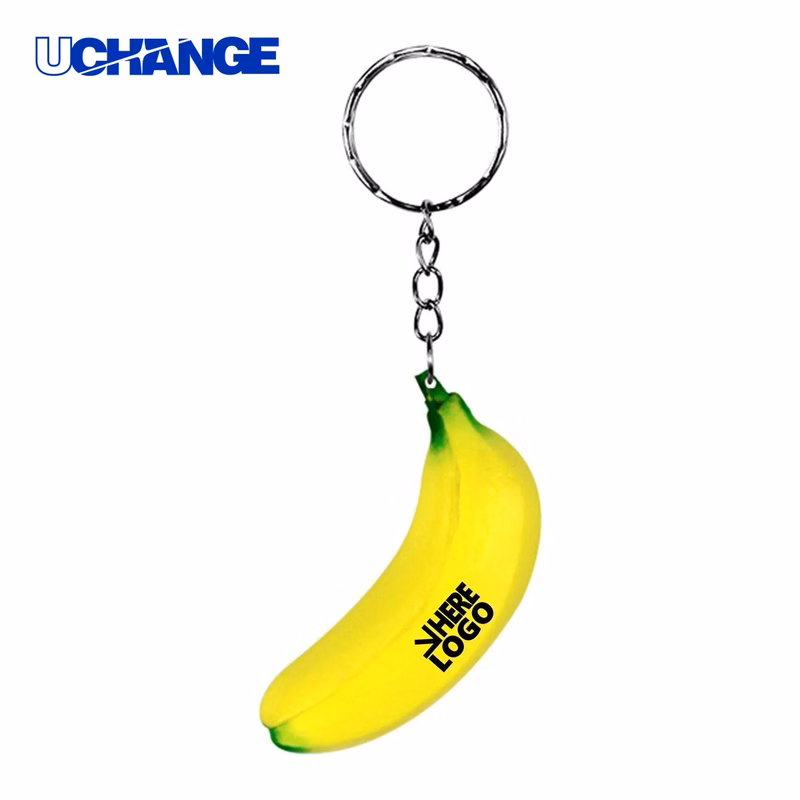 Banana Stress Reliever Keychain