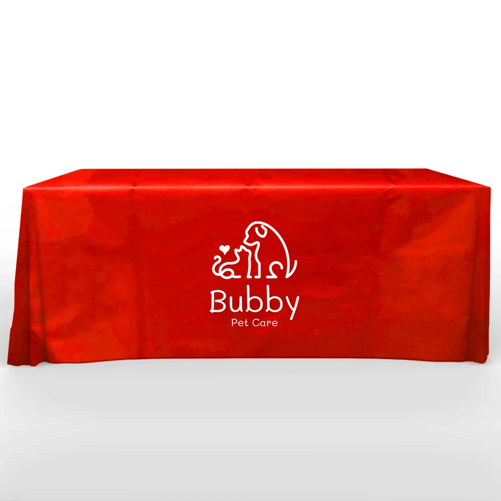 Recyclable, Non Woven 6' Flat, 4 Sided Screen Print Table Cover - Colors 1