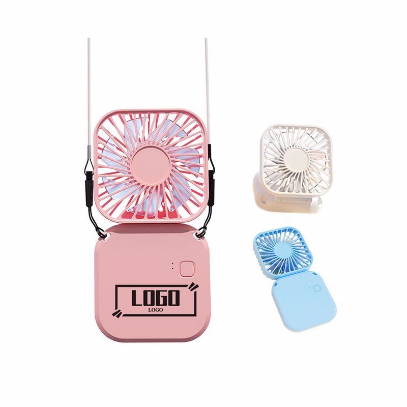 Portable Fan with Charger and Neck Lanyard