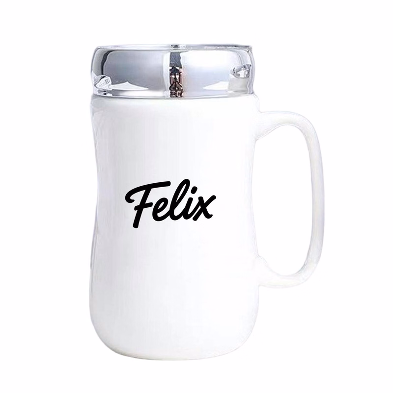 16oz Ceramic Coffee Mug w/ Mirror Lid