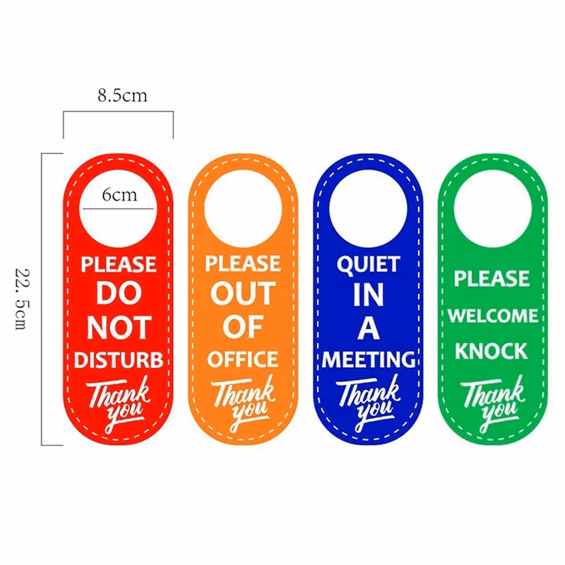 Leather Hotel Door Hanger
