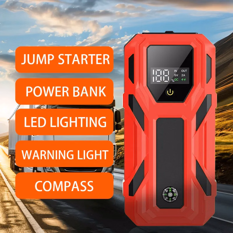 12V Car  Jump Starter for up to 6.0L Gasoline or 3.0L Diesel