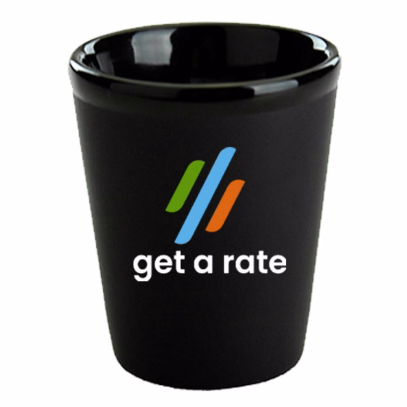 1.5 oz Hilo Black IN Ceramic Shot - Black Matte OUT