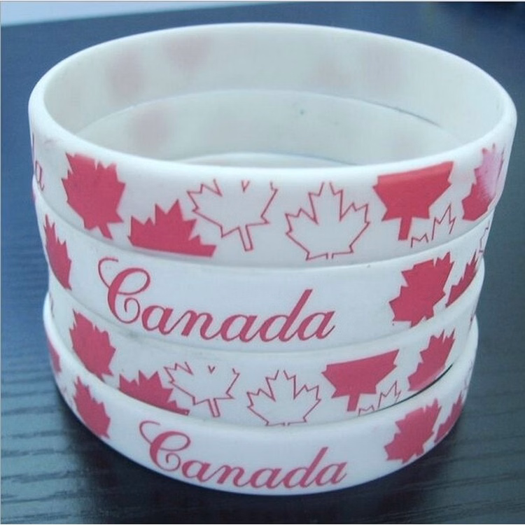 Full Size Screen Imprint Silicone Bracelets