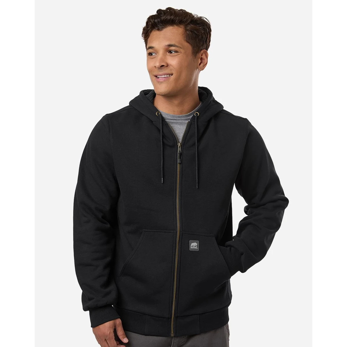 Men's Heritage Grid Fleece-Lined Full-Zip Hooded Sweatshirt - SZ107, custom hoodie or sweatshirt with logo imprint 1