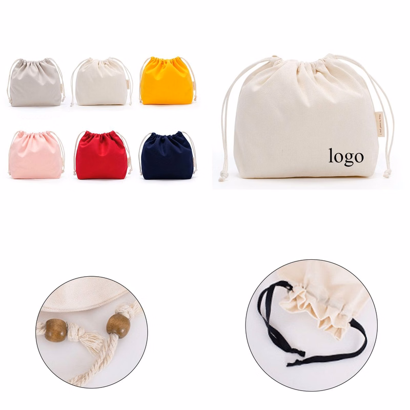 Mini Canvas Drawstring Storage Bag For Students