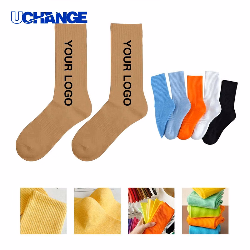 Durable Cotton Socks with Jacquard Design for Daily Wear