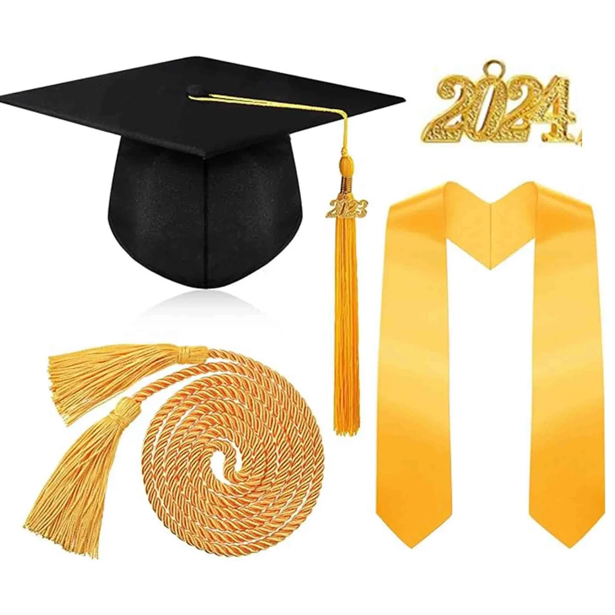 Graduation Cap Tassel Honor Stoles Cords Set 1