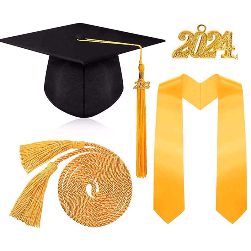 Graduation Cap Tassel Honor Stoles Cords Set