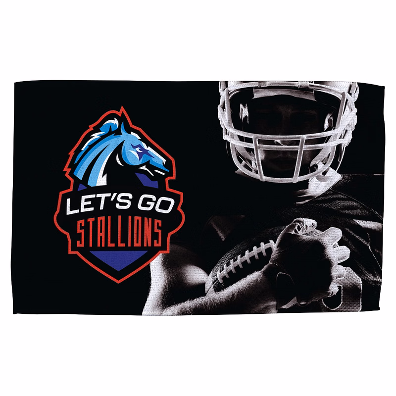 Terry Microfiber Rally Towel 11" x 18" - Full Color