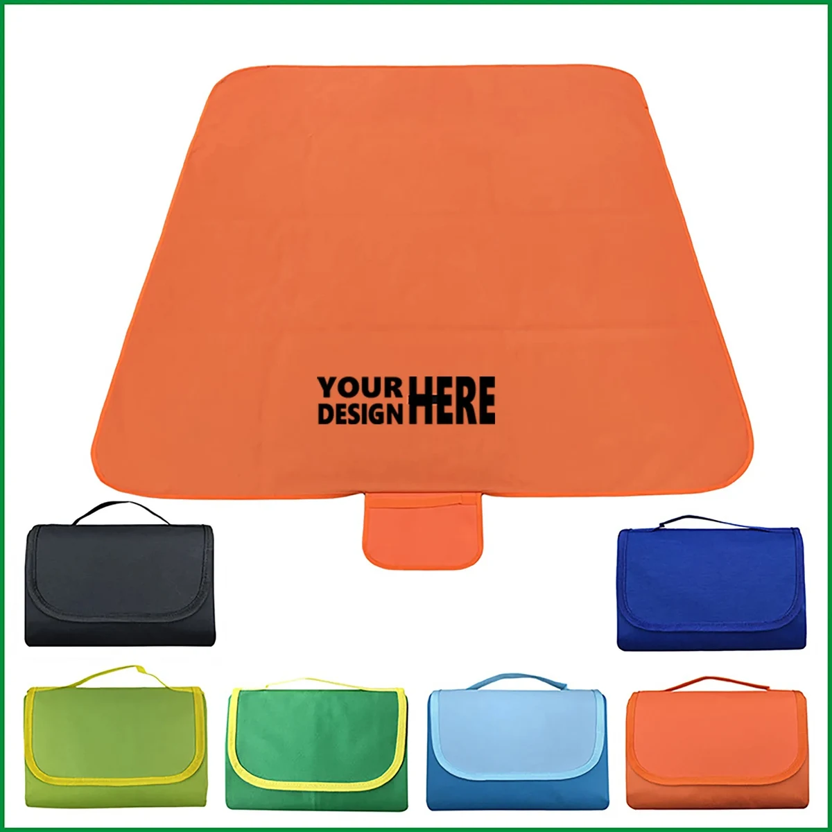 Moq 20 Pcs Custom Picnic Beach Folding Blanket 1