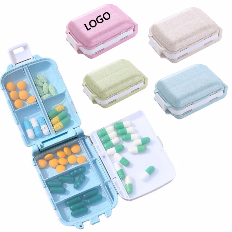 8 Compartments Weekly Pill Organizer Box
