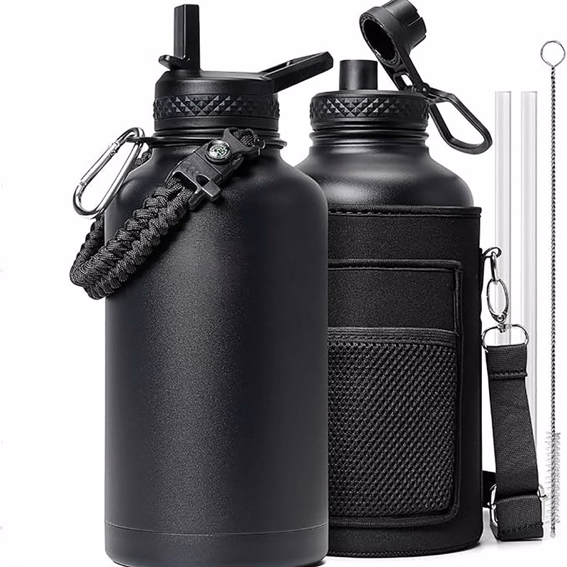 64oz Stainless Steel Insulated Water Bottle w/ Sleeve