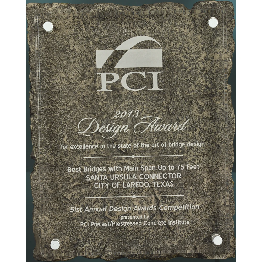 Stone Cast Resin Plaque With Acrylic 1