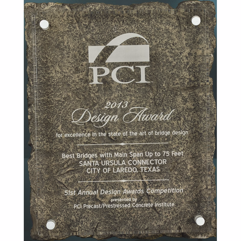 Stone Cast Resin Plaque With Acrylic