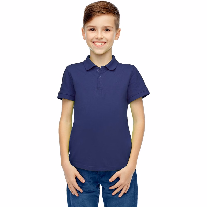 Boys' Uniform Polo Shirts - Navy Short Sleeve Size 4
