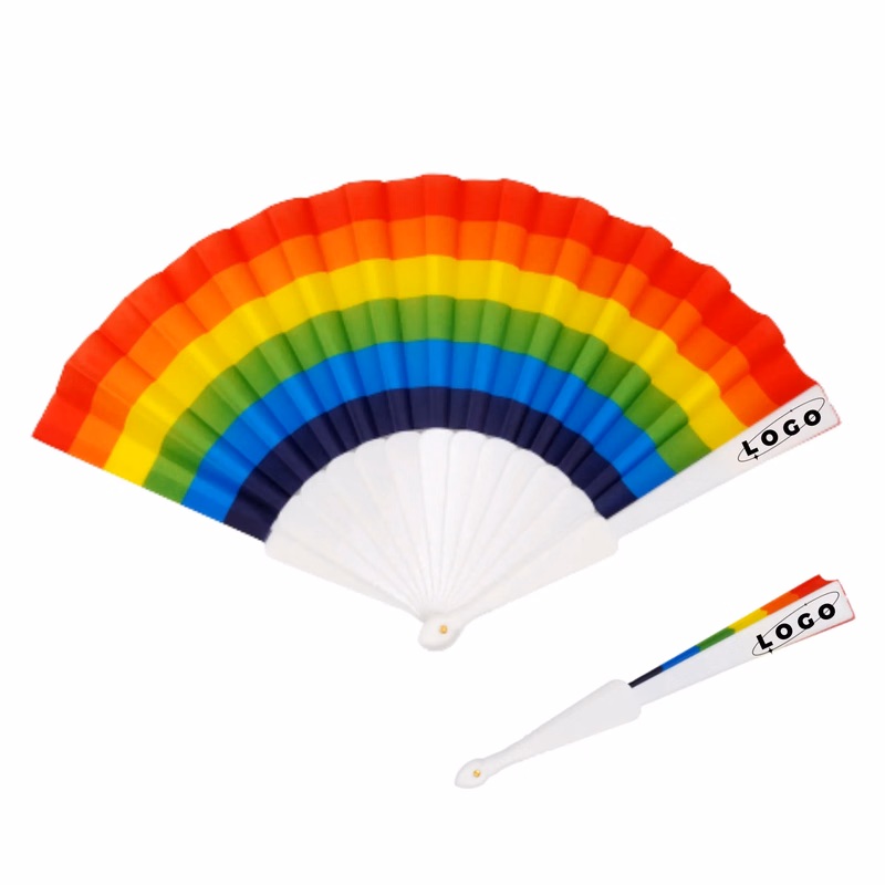 9" Rainbow Folding Fan Outdoor Performance