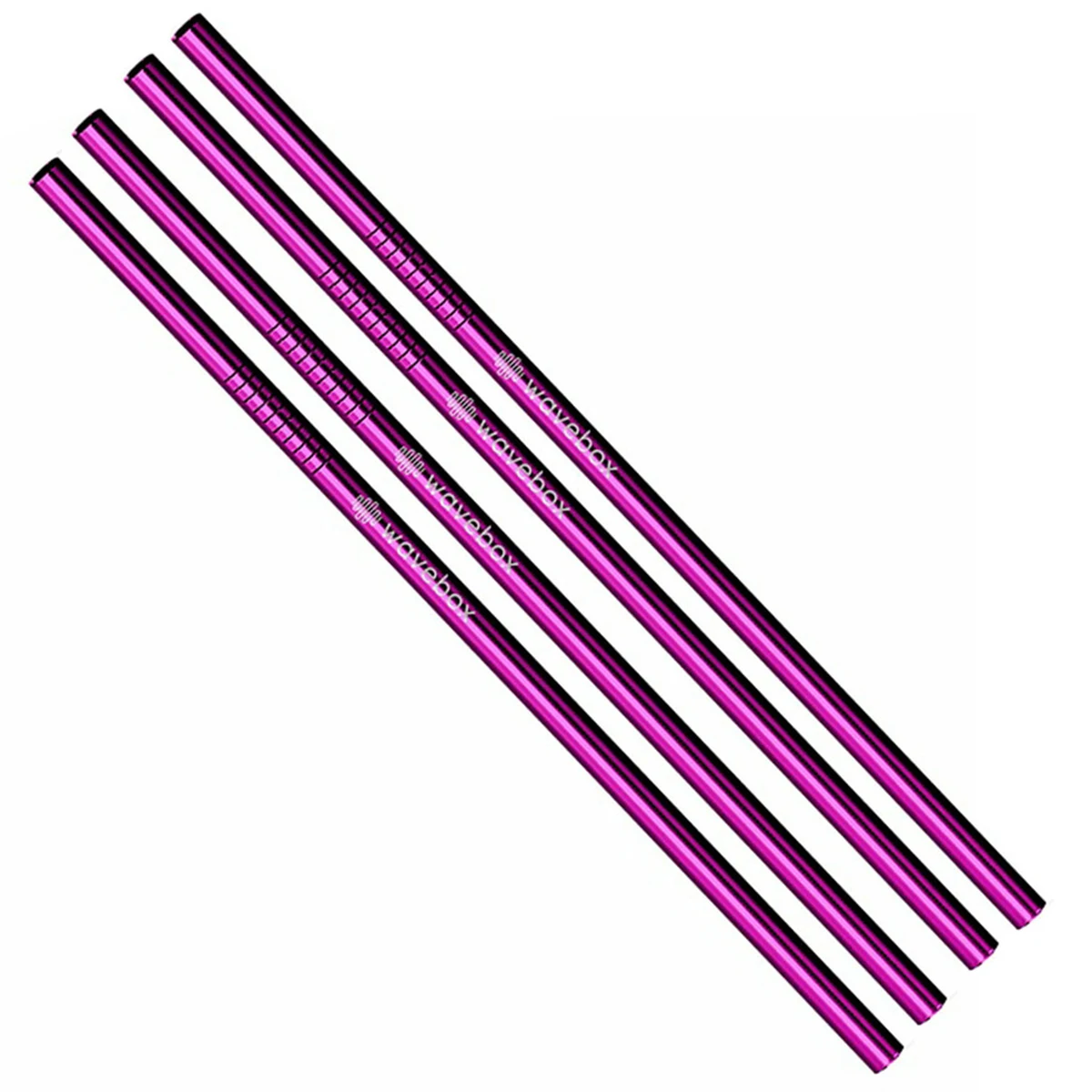Straight Stainless Steel Straws: Set of 4 in Violet 1
