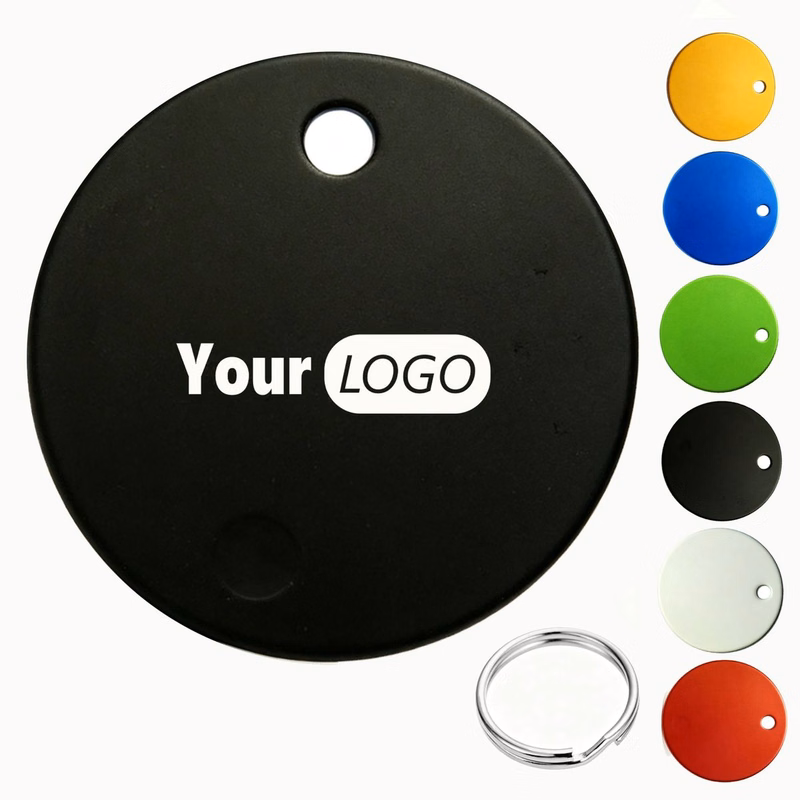 Circular Metal Tag Pet ID Key Accessory
