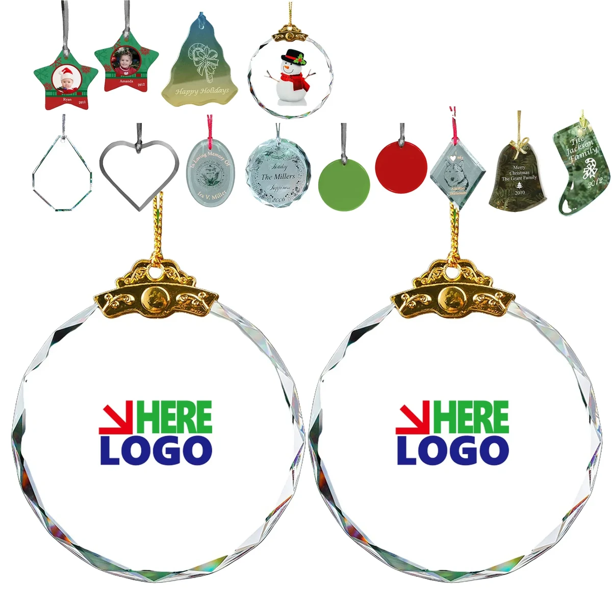 Festive Glittering Tree Baubles Decor 1