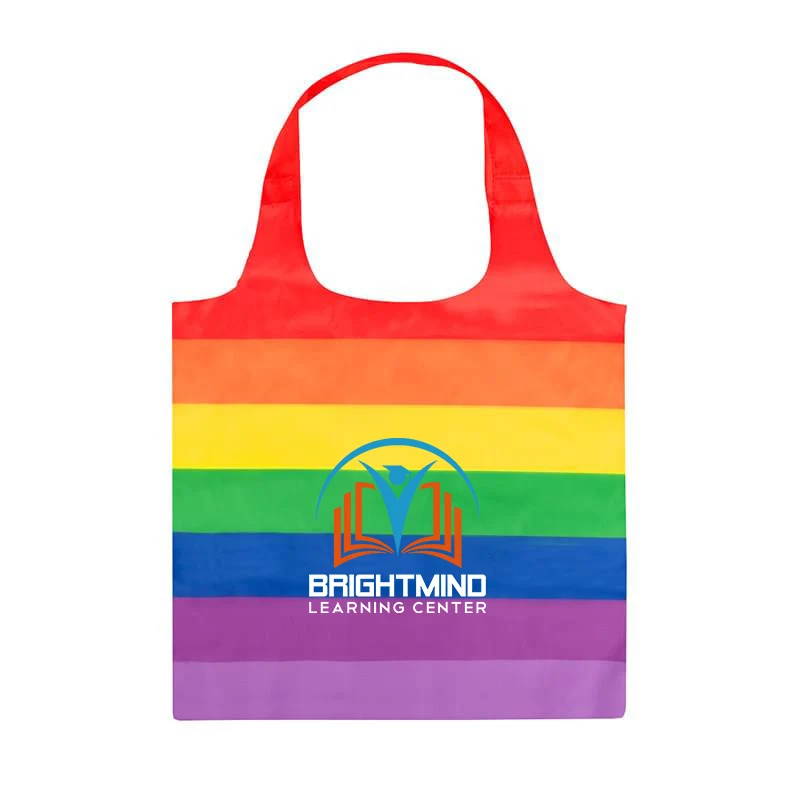Rainbow Polyester Tote Bag 1