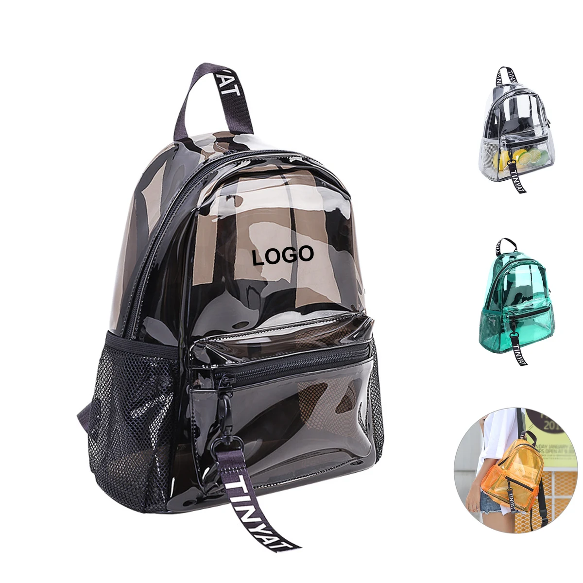 Clear Colored Backpack (direct import) 1
