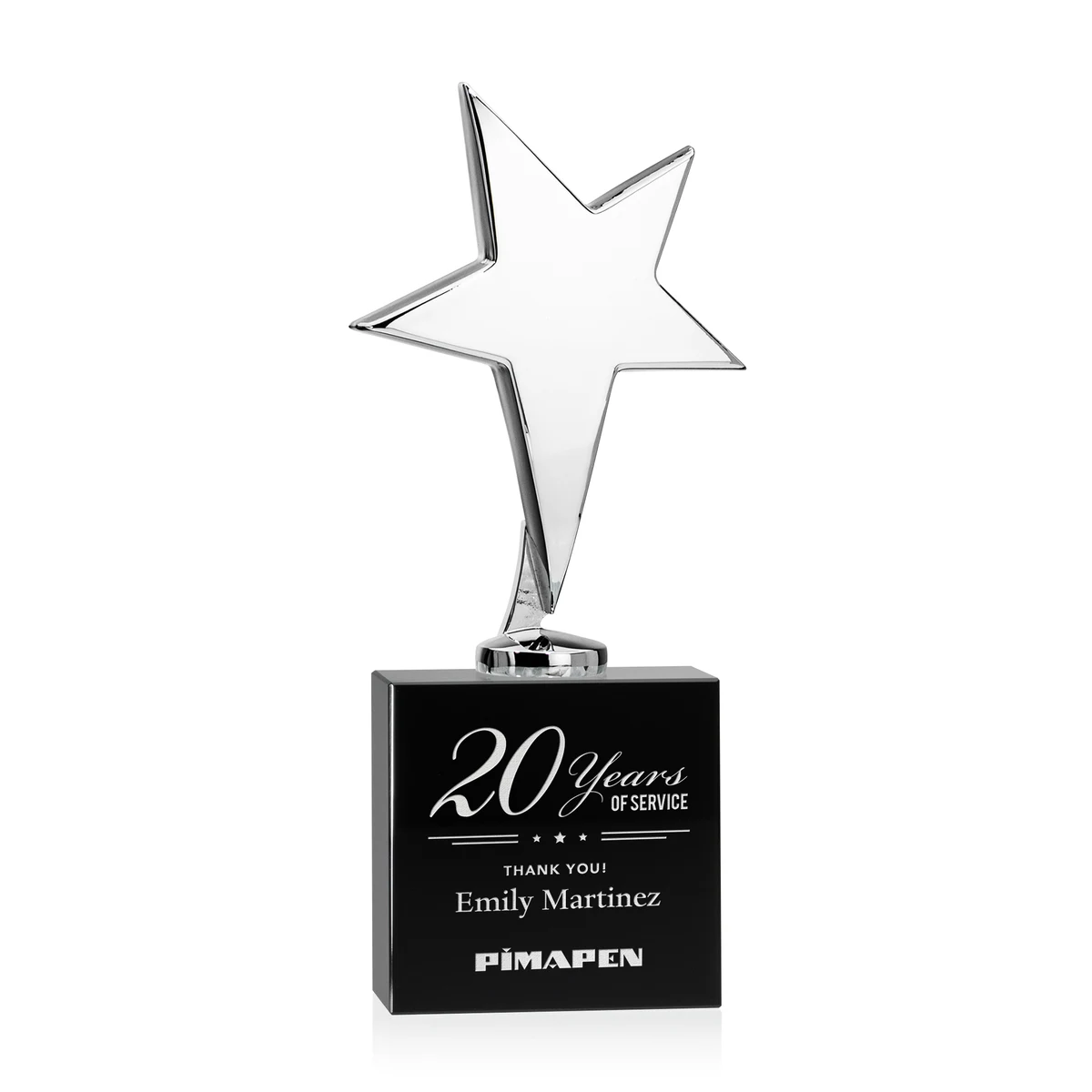 Tuscany Chrome Star on Woodlawn Base - Black 1