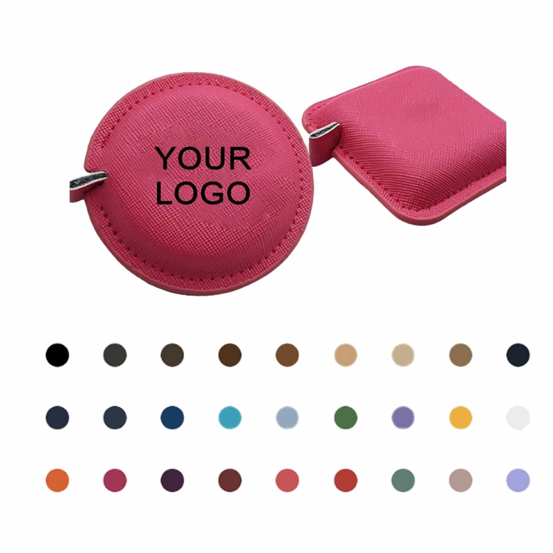 Oil Edged Round Measuring Tape Twill Leather Outer Shell
