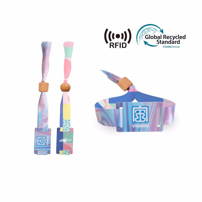 RPET Fabric Wristband with RFID Card