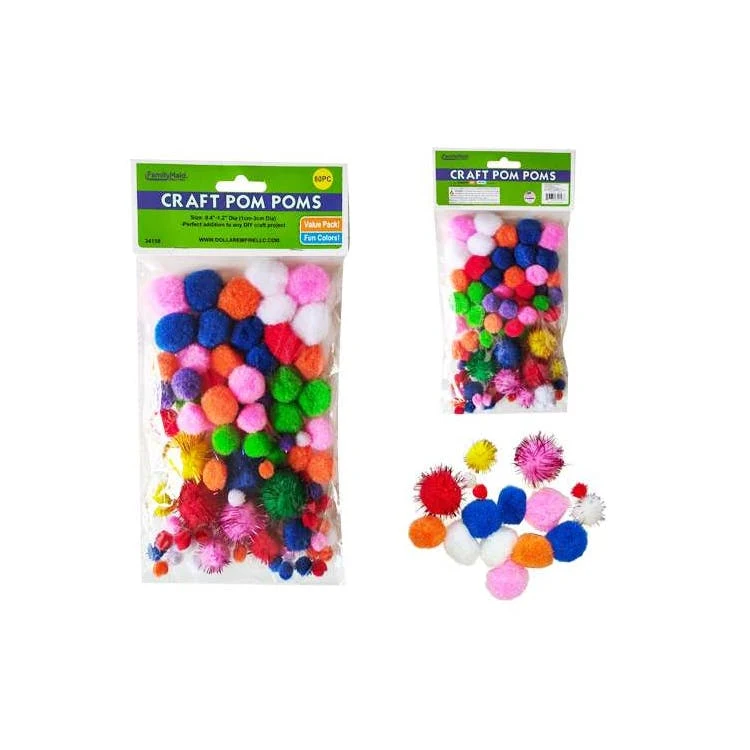 Craft Pom Poms - 80 Pieces 1