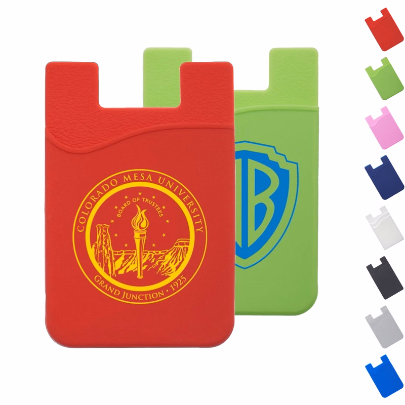 Domestic Silicone Phone Wallet w/ single pocket card holder