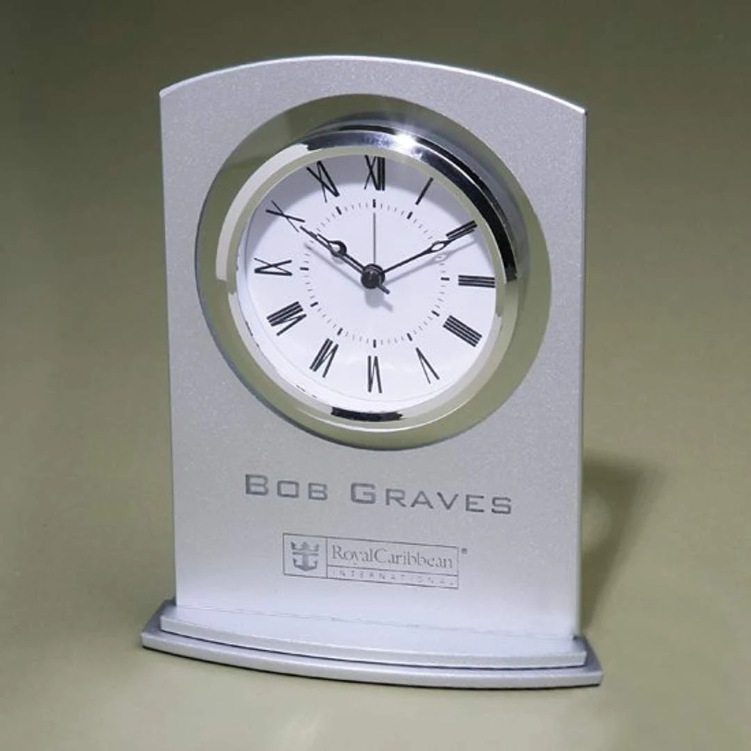 Silver Arc clock 1