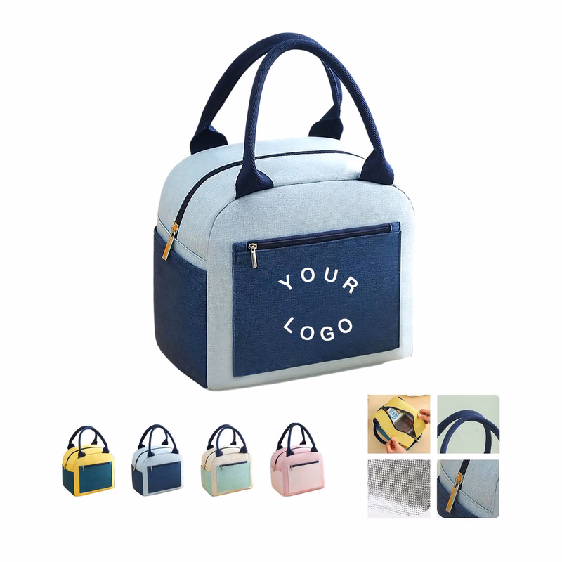 Oxford Fabric Lunch Tote with Insulated Compartment