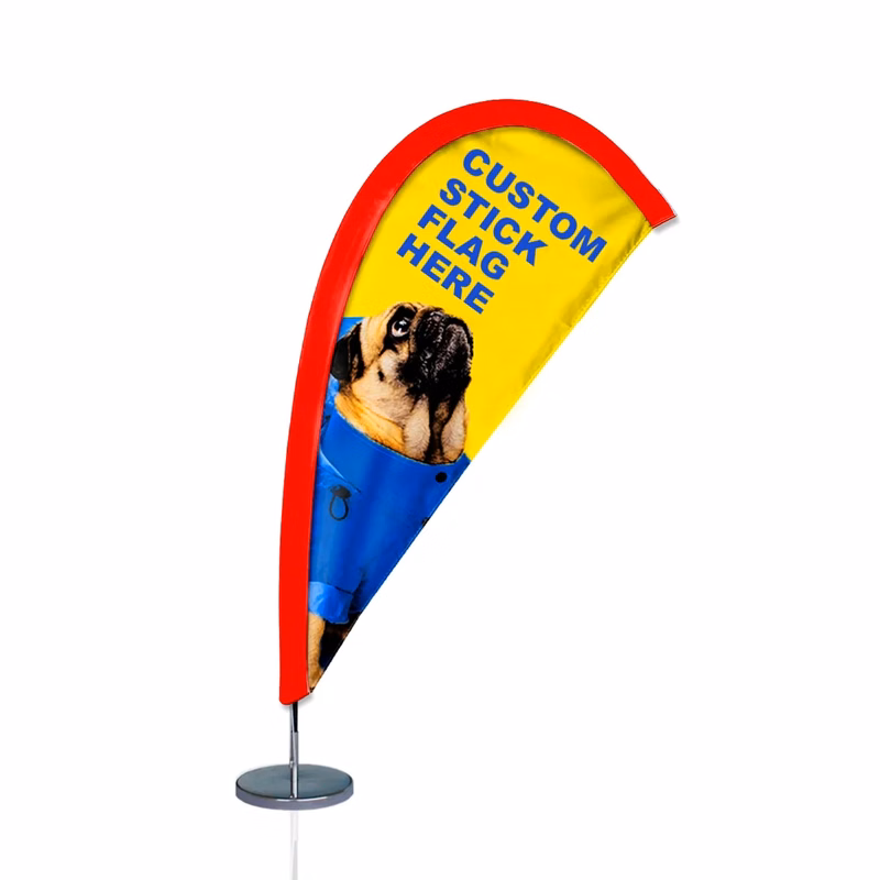 Digital Printed Mini Tear Drop Flag 14.5" x 5"